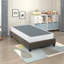 Base de matelas simple en métal noir 1pc avec housse en tissu texturé-695350732