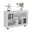 Console console, 5 tablettes, 4 roulettes