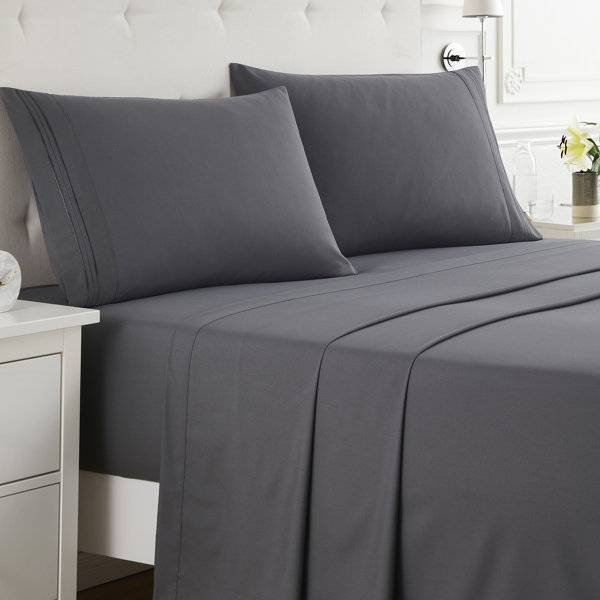MIRACLE MADE Miracle Made Extra Luxe Bed Sheets Set - (Sky Blue, Queen) - 4  Piece Bed Sheet Set Infused With Natural Silver, 500 Thread Count