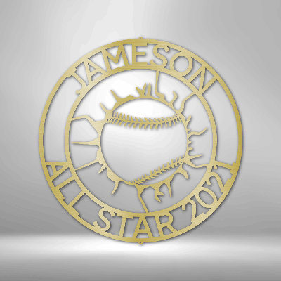 Monogramme de baseball personnalisé All Star