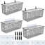 4 Set EXTRA LARGEHanging Wall Mount Storage Baskets with Adhesive Hooks & Steel Hooks, Multiuse Sturdy Wire Metal Organizing Baskets for Home Kitchen Bathroom Pantry Utility Organizer, Black