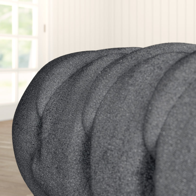 Laila Upholstered Chesterfield Chair, Grey
