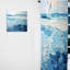 Rideau en velours nautique bleu foncé et blanc Lauren Modern Waves Of The Coast II - 1 panneau-124611153