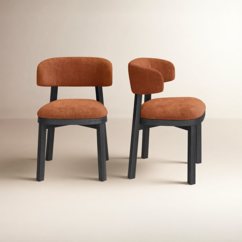 Pacey Upholstered Dining Chair, Orange