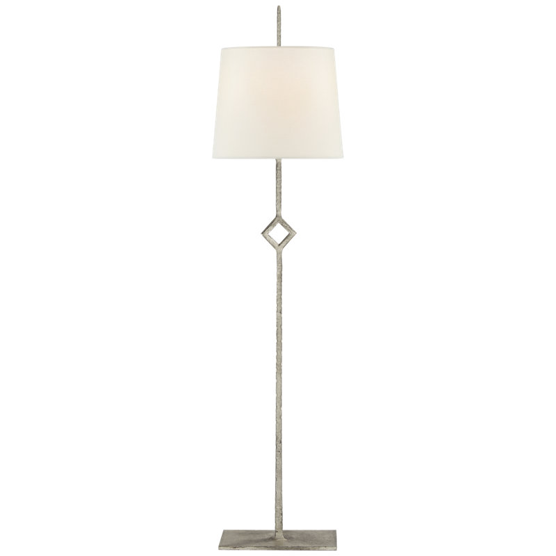 Cranston Buffet Table Lamp, Burnished Silver Leaf, Paper