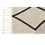 Tapis beige en coton touffeté à la main à motif de chevrons-79097486