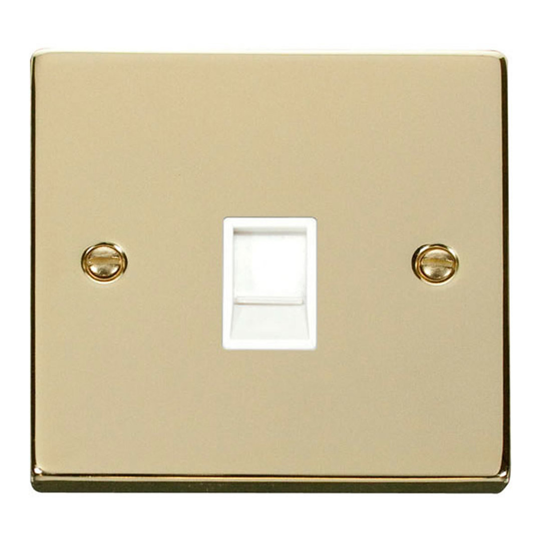 Polished Brass Rj11 Socket