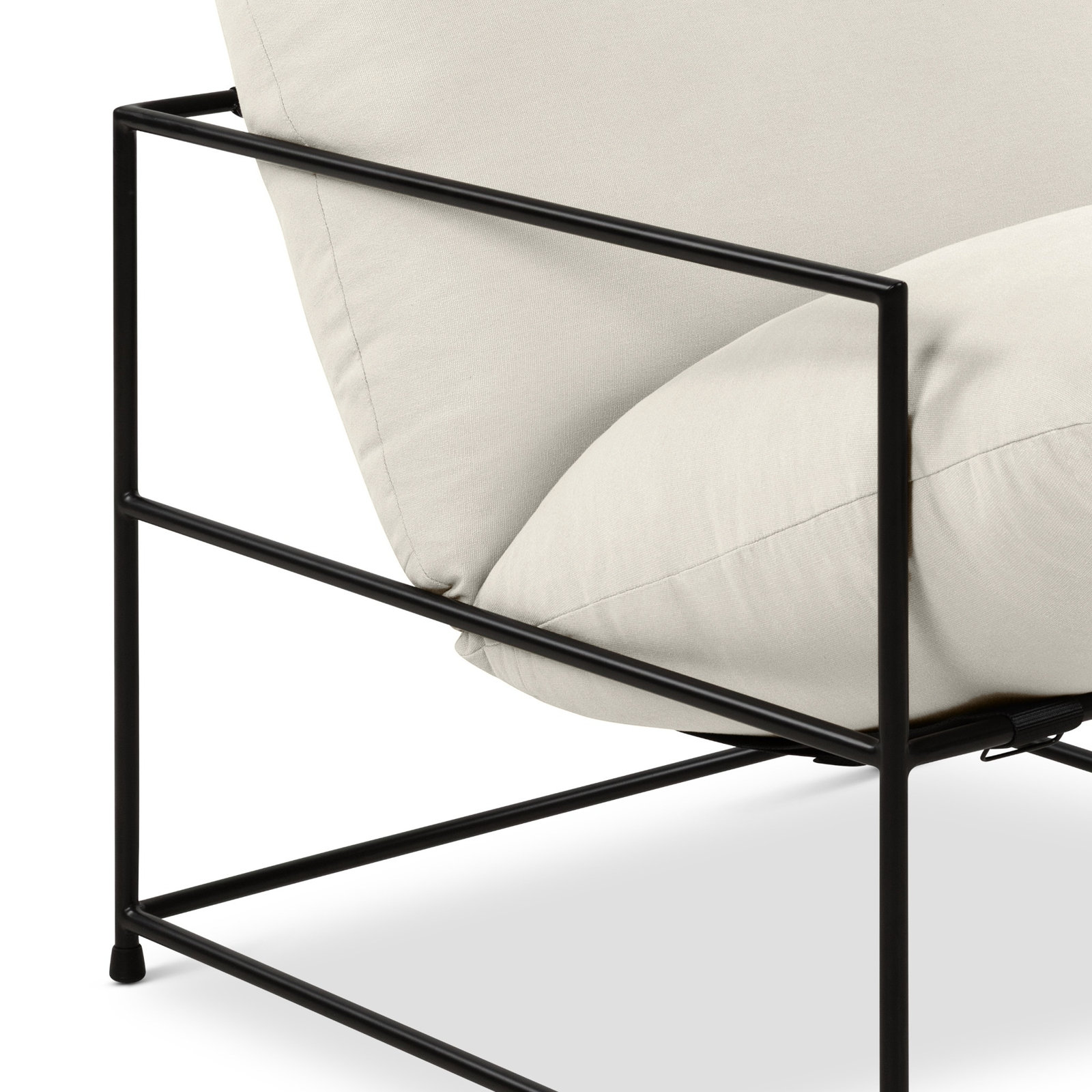 Danita Upholstered Armchair, Washed White Performance Canvas