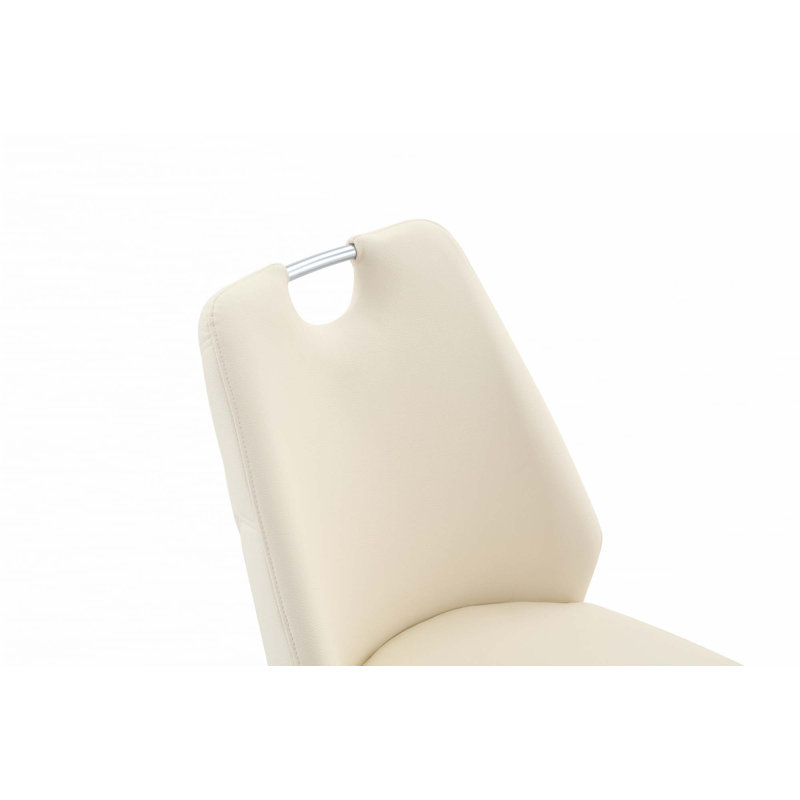 Chaises de cuisine en polyuréthane, 4, Blanc cassé
