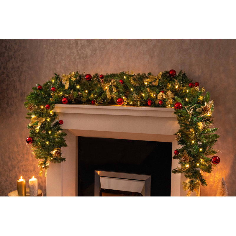 180cm Lighted Faux Garland with Lights