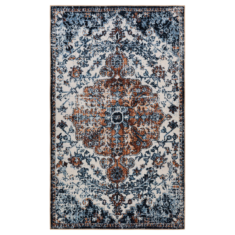 Hojovice Washable Oriental Indoor / Outdoor Rug, Rectangle 5' x 7'