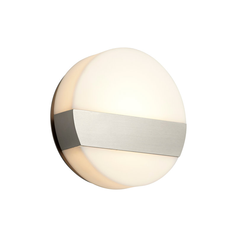 Gashije Steel LED Armed Sconce, Satin Nickel
