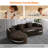 2-piece Boneless L-shaped Sectional Sofa With Curved Design And Left-facing Chaise-791676483