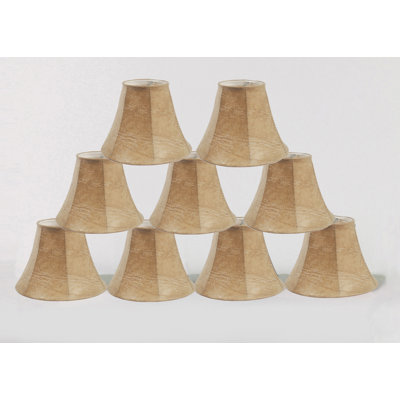5 in. H Faux Leather Bell Candelabra Shade