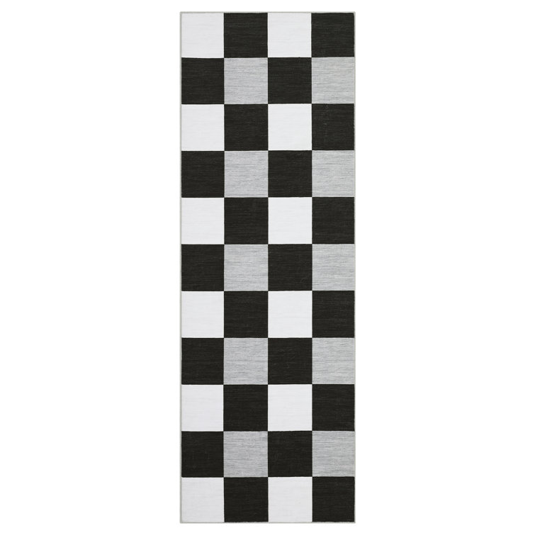 Randolph Checkered Machine Washable Rug Plaid Area Rug Soft Faux Wool Rugs Anti Slip Rugs Large Rug Carpet for Entryway Bedroom Living Room Hallway Kitchen Dining Room and Laundry Room