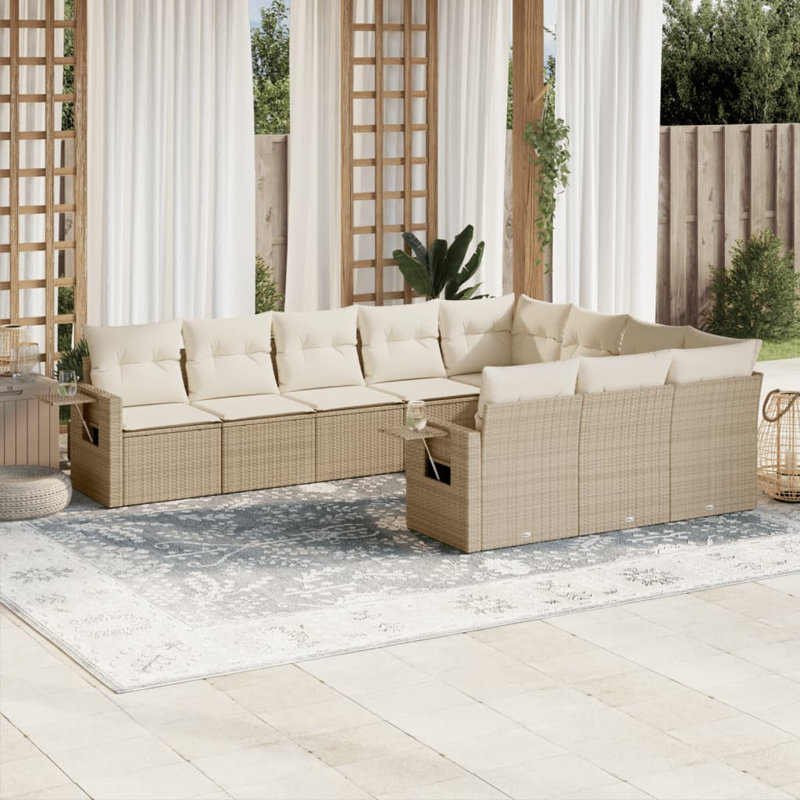 Ensemble de canapé de jardin Vidaxl beige