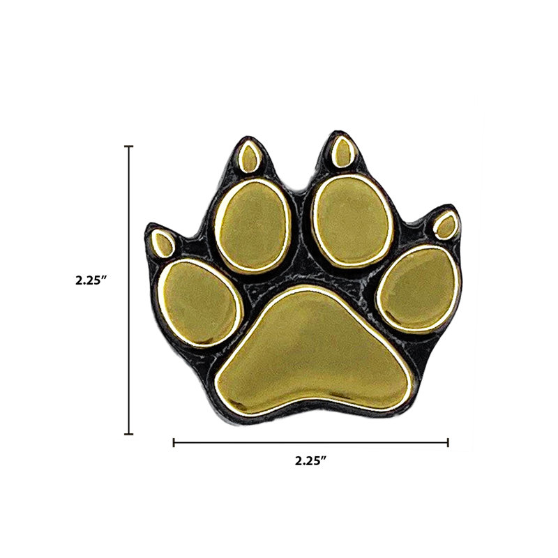 Bouton poussoir de patte de chien, Laiton