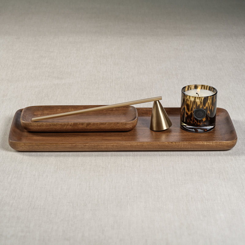Pottsville Obira Wood Tray, 1" H x 9" W x 3.5" D