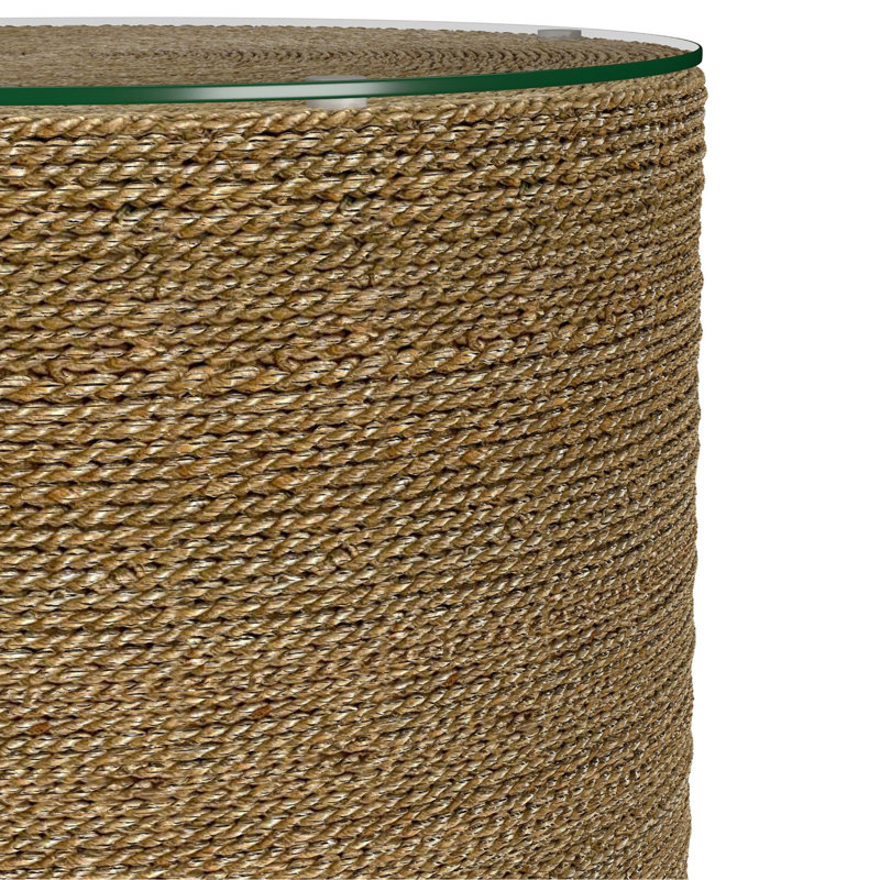 Burma Light Brown Round Side Table