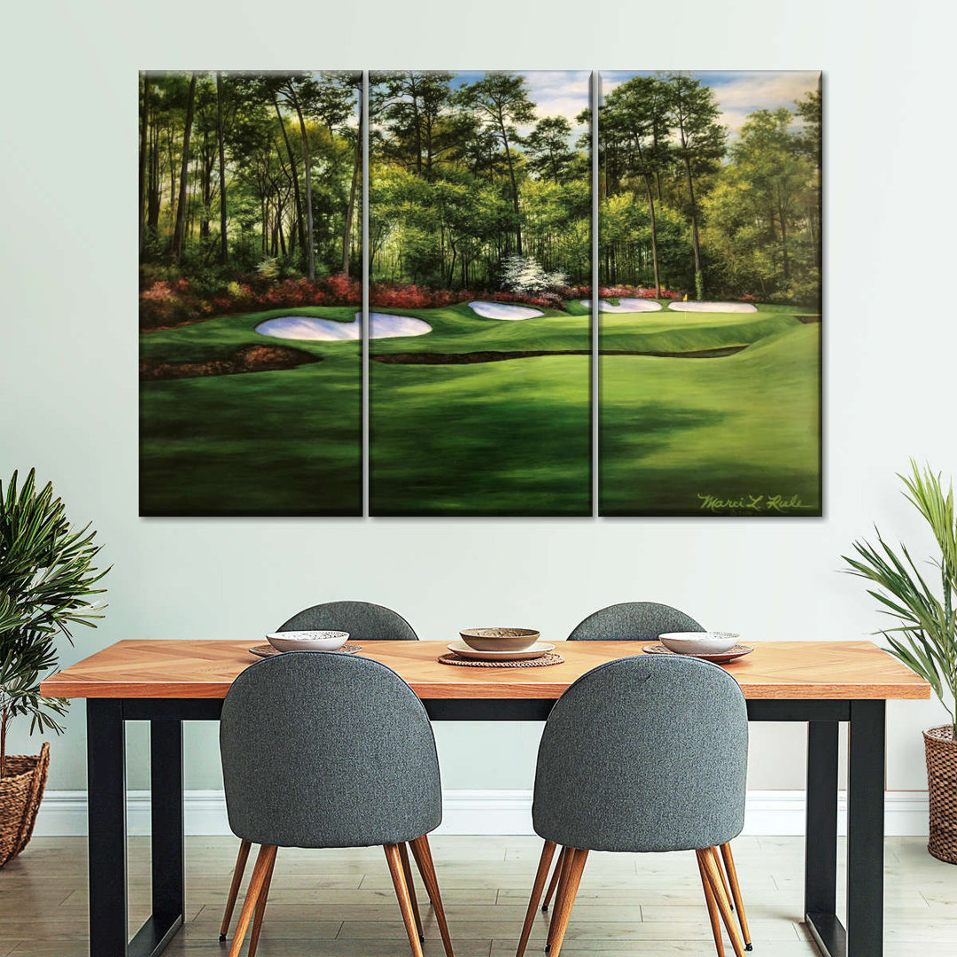 " Augusta National 13th Hole I " 3 - Pieces Millwood Pines 