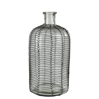 Bouteille décorative en fil métallique