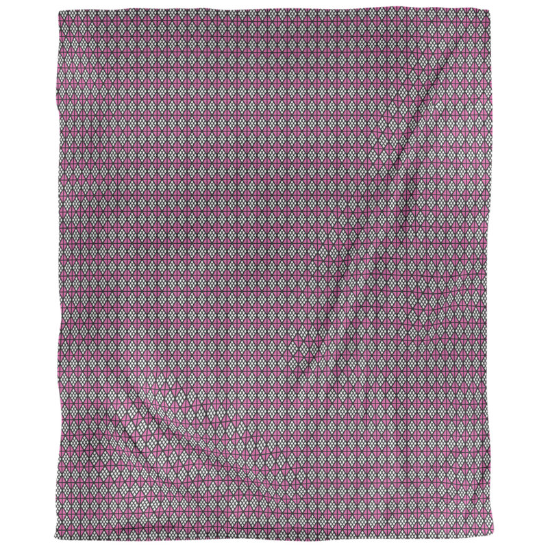 Tissu diamants, Rose, L 54 po x l 36 po, Lin huître palazzo