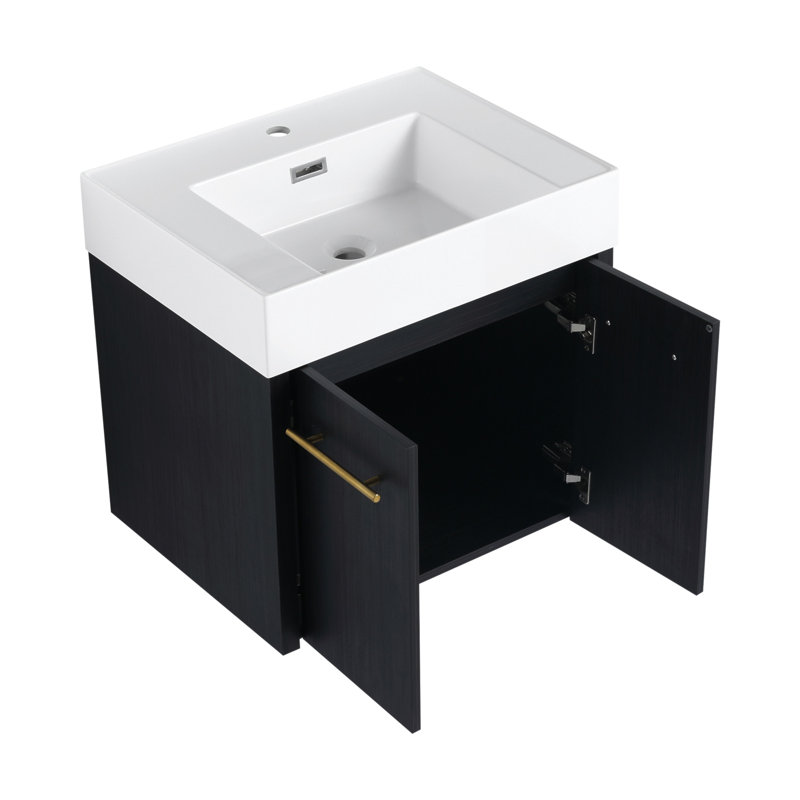 Base de meuble-lavabo simple 23,6 po mural seulement