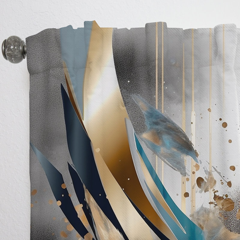 Lomonaco - Rideau Shapes - Rideau abstrait obscurcissant - 1 panneau, L 52 po x L 95 po