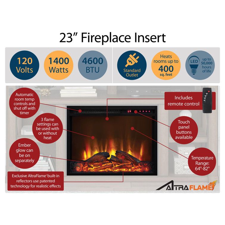 Steelside™ Thaddeus 31.65'' W Electric Fireplace u0026 Reviews - Wayfair Canada
