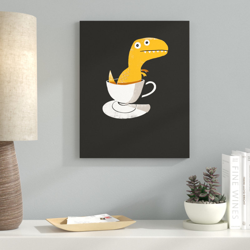 « tea rex », impression, Toile tendue, H 14 po x l 11 po x P 0,75 po