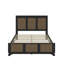 Ensemble de chambre à coucher 4 pièces, lit plateforme de ferme avec décoration en bois, table de chevet et commode avec poignée en métal-112402304-112402307