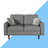 Isata 57.9" Square Arm  Loveseat-592503283