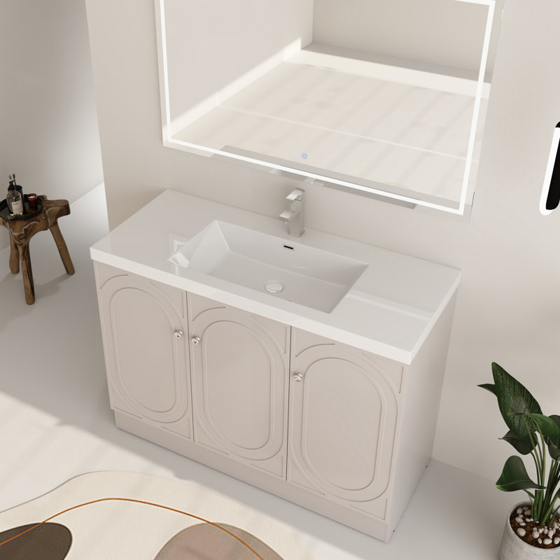 Miterdale 24''/30''/36''/48'' Bathroom Vanity with Sink, 48'' , Khaki