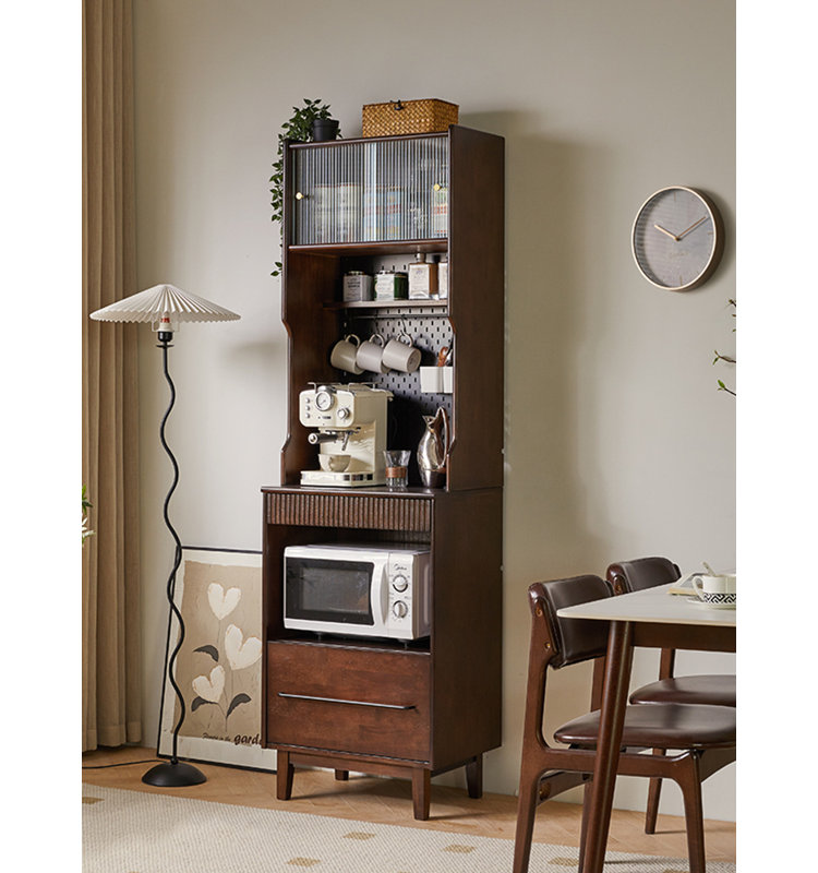 Grande armoire de cuisine scandinave, Cerisier