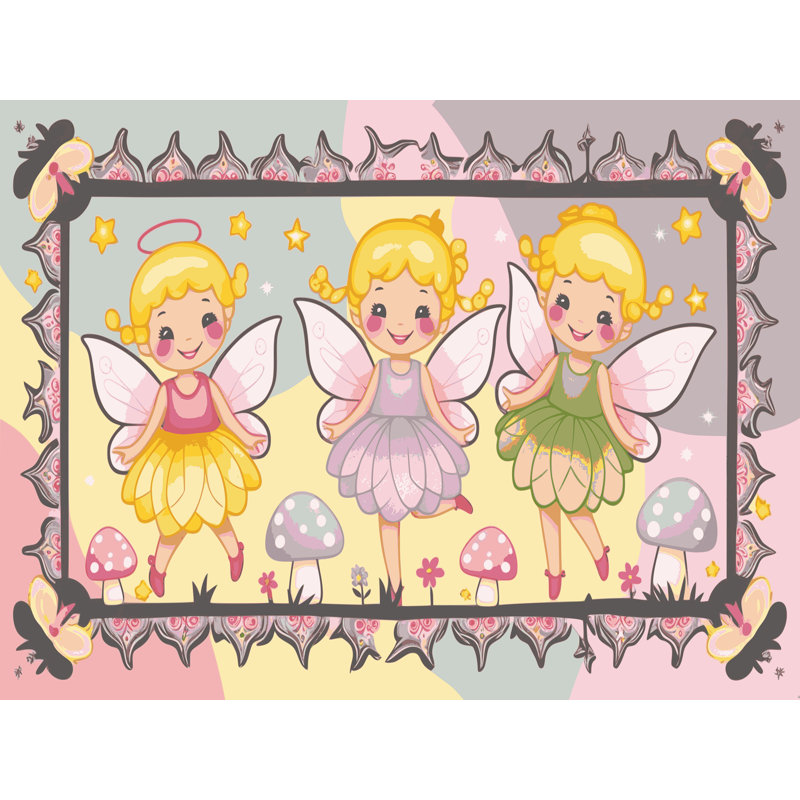 Tapis fantaisie Zoomie pour enfants Zoomie, Rectangulaire 2 pi x 3 pi