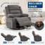 Fauteuil inclinable et pivotant avec pivotement à 360 ° et fauteuil oscillant manuel large avec porte-gobelets et poches latérales-431441349