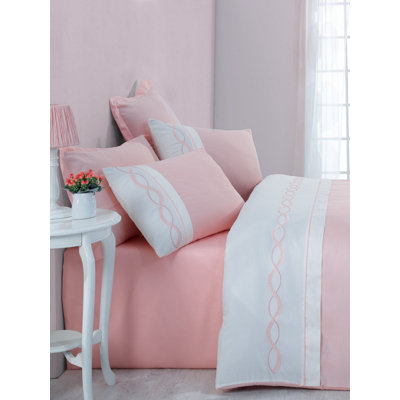 Satin Geometric Shapes Duvet Cover