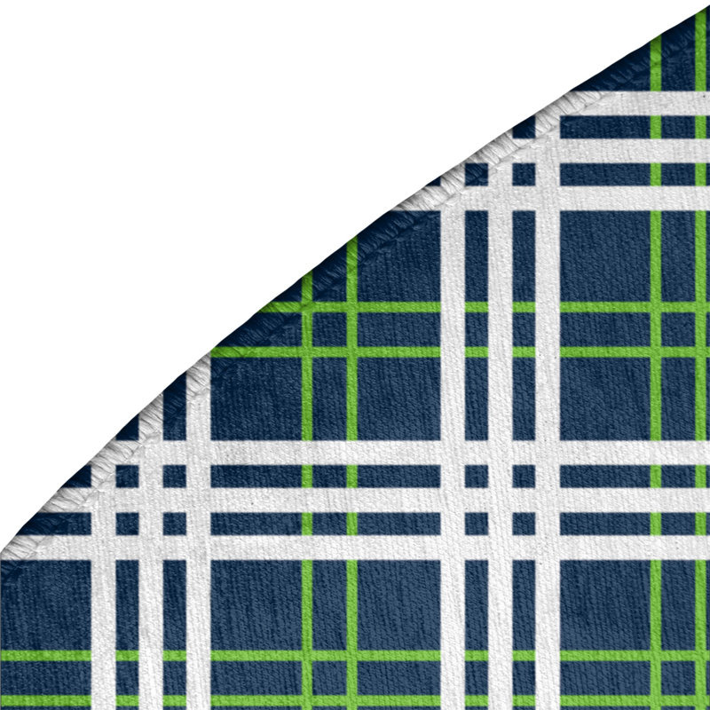 Plaid Indoor Rug, Round 5'