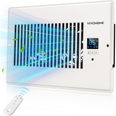 Ventilateur de suralimentation silencieux avec thermostat intelligent, compatible avec trou de ventilation de 6 po x 10 po
