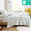Ensemble de draps en flanelle de coton 3 pièces à motif de flanelle avec motif de sapin blanc doux et chaud, lavable à la machine, 100% style