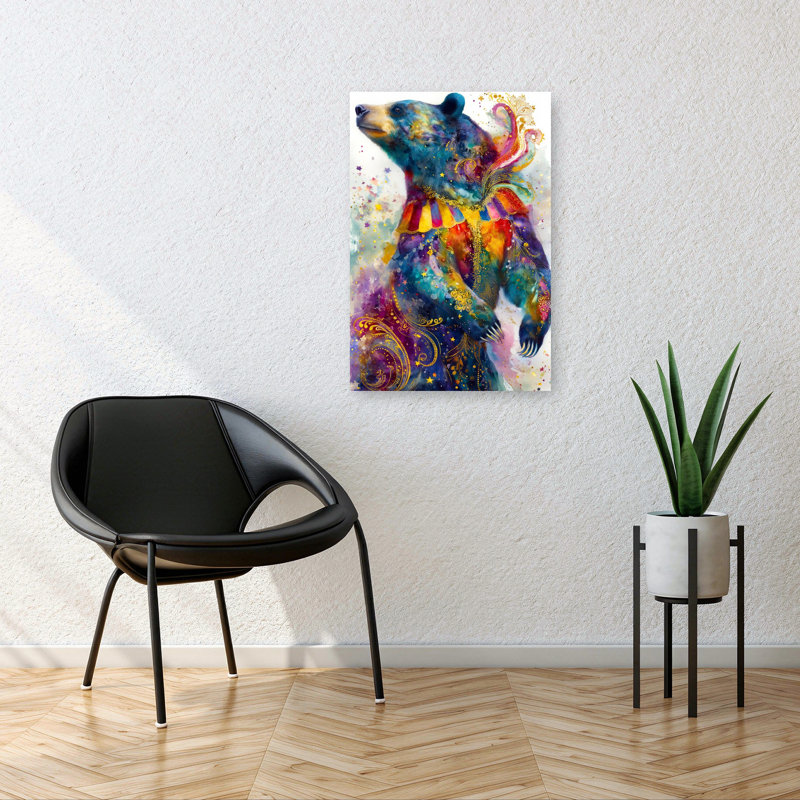 Ours aquarelle magique, 36" H x 24" W