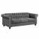 Gilles 82" Linen Rolled Arm Chesterield Sofa