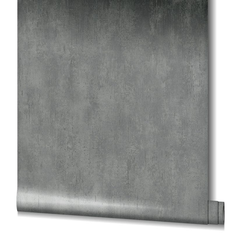 Air Collection Industrial Effect Textured Wallpaper Roll, Gray