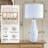 Brajan Ceramic and Crystal Table Lamp with Linen Drum Shade