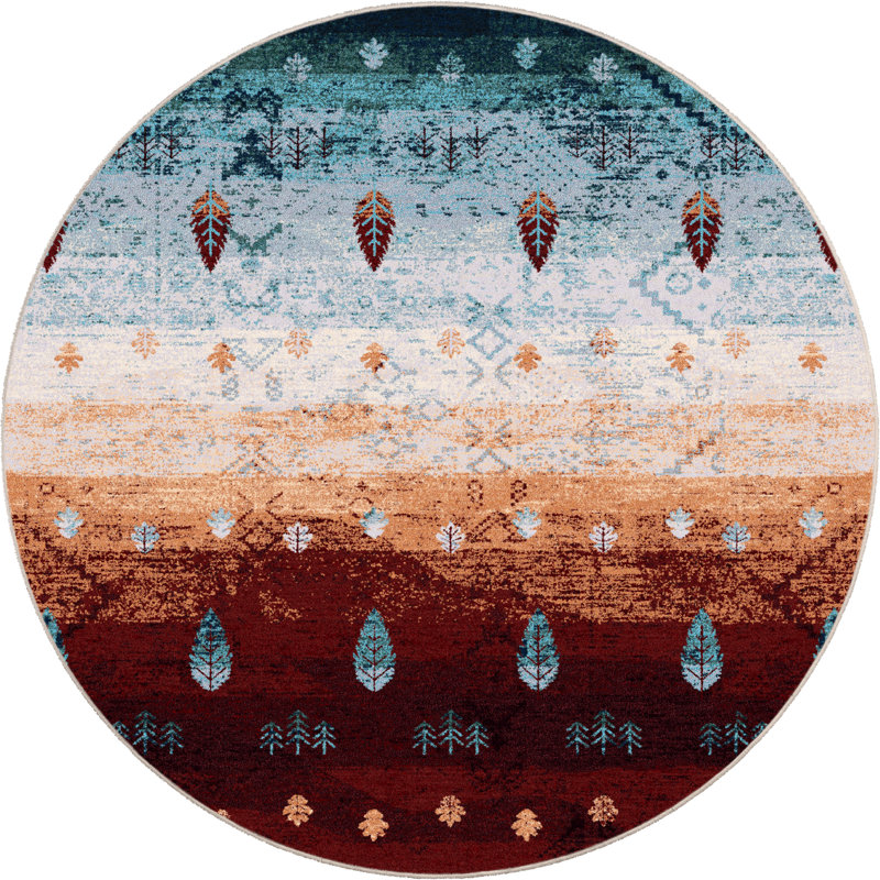 Lailey Floral Rug, Round 7'7"