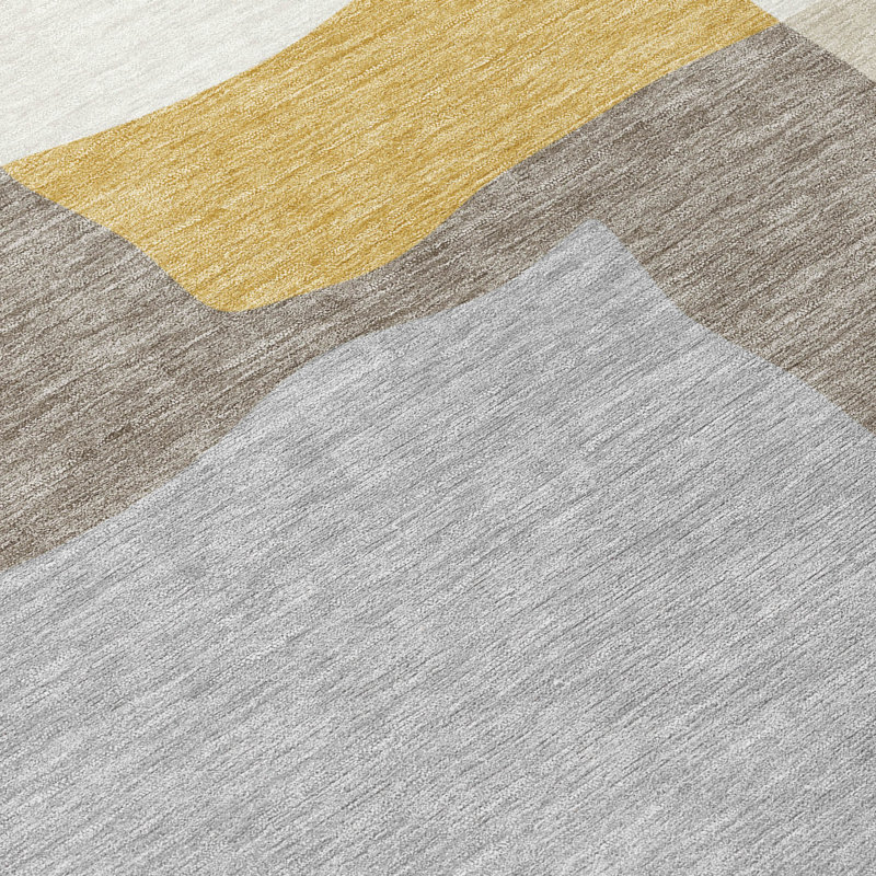 Machine Washable Indoor/Outdoor Kugler ACN2400 Abstract Rug, Rectangle 2'6" x 3'10"