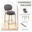 Ensemble de 2 tabourets de comptoir de bar, pieds en tissu d'ameublement dorés pour la cuisine-1138391425-1138391482