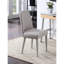 Chaise grise en tissu et pieds gris