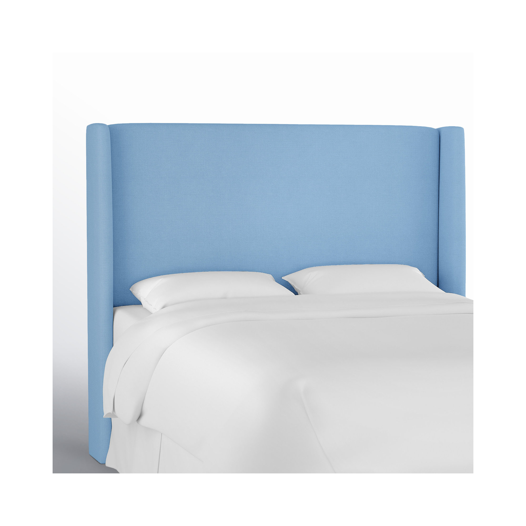 Bellfield Upholstered Headboard, King, Classic Denim Linen
