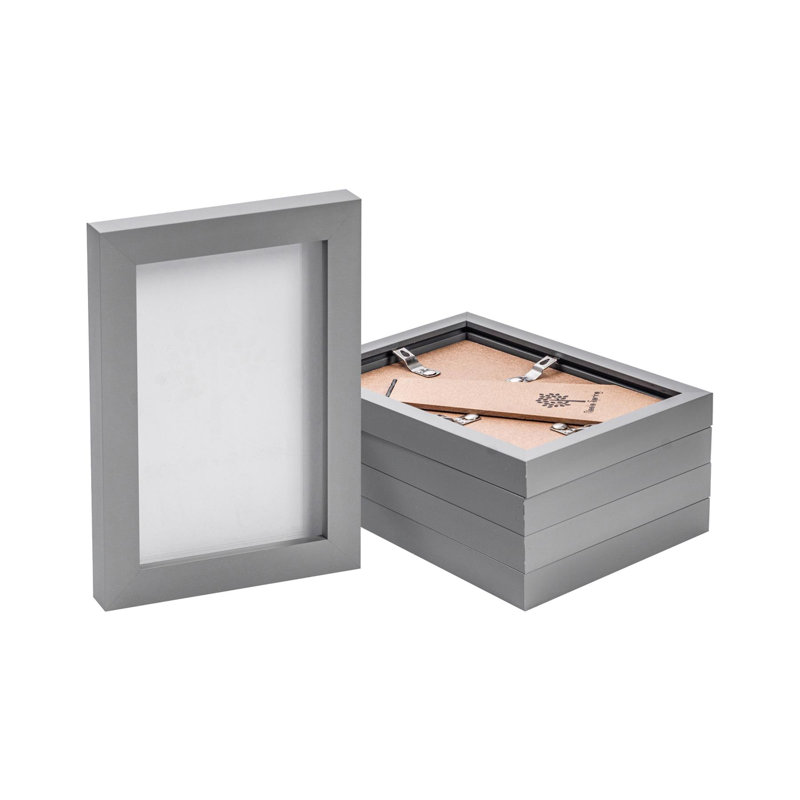 Photo Frames with 4" x 6" Mount - 8" x 10" - Black/Grey, Grey, 12.50cm W x 17.50cm H x 2cm D